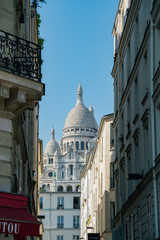 Afternoon exterior view of the Basilica of the Sacred Heart of Paris