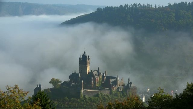 Cochem Imperial Castle, Cochem, Moselle River, Rhineland-Palatinate, Germany, Europe