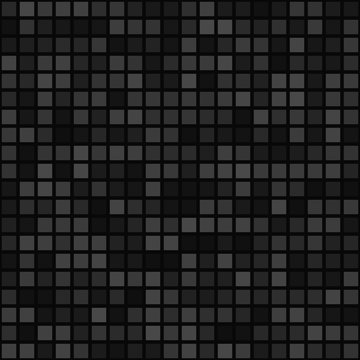 Abstract seamless pattern of small squares or pixels in gray and black colors © Aleksei Solovev