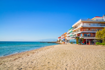 Fototapeta premium Beautiful Paralia Katerini beach, Greece