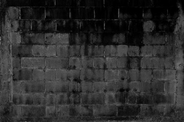 Texture of cement wall from Brick with structure of pole beside.