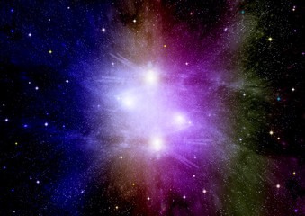 galaxy in a free space