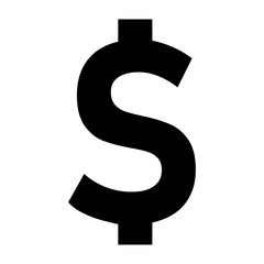dollar icon on black background. flat style. dollar icon for your web site design, logo, app, UI. dollar symbol. money sign.