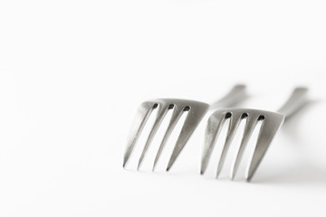Fork Over White Background.