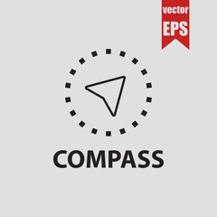 Compass icon.Vector illustration.	