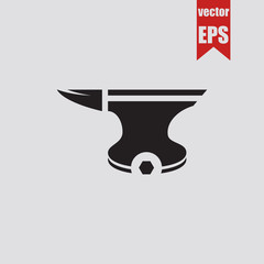 Iron anvil icon.Vector illustration.