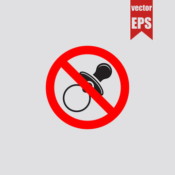 Prohibition baby icon.Vector illustration.