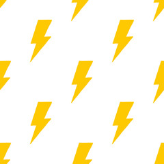 Seamless pattern with lightning bolt. Vector