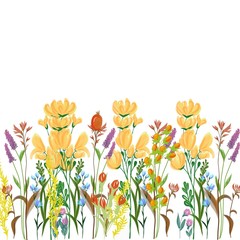 abstract floral background with colorful flowers 