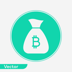 Money bag vector icon sign symbol