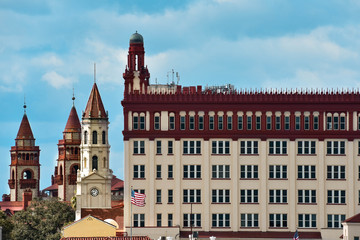 Obraz premium St. Augustine, Florida. January 26 , 2019.Top view of Cathedral Basilica of St. Augustine at Old Town in Florida's Historic Coast