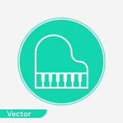 Piano vector icon sign symbol