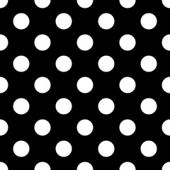 Polka traditional abstract seamless pattern. Fashion graphic background design. Modern stylish abstract texture. Monochrome template for prints, textiles, wrapping, wallpaper. Vector illustration.