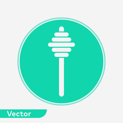 Honey dipper vector icon sign symbol
