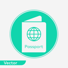 Passport vector icon sign symbol