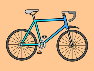 Vector illustration of the sports bicycle