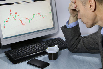 Close-up - player with phone and coffee