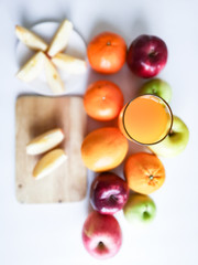 Fruit and orange juice as an healthy food