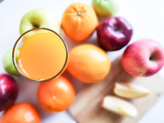 Fruit and orange juice as an healthy food