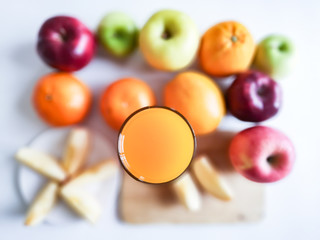 Fruit and orange juice as an healthy food