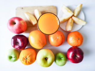 Fruit and orange juice as an healthy food
