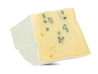 White mould cheese isolated on white background with clipping path