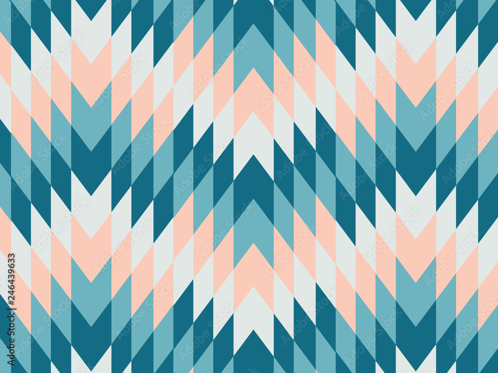 Wall mural abstract geometric zig zag hipster fashion hexagon pattern, rhombuses pattern muti color background