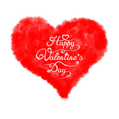 Fototapeta na wymiar Happy Valentines Day romantic greeting card illustration