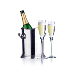 champagne cooler with bottle