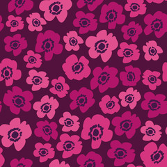 Flower Pattern. Endless Background. Seamless