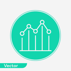 Graph chart vector icon sign symbol