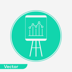Graph chart vector icon sign symbol