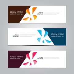 Vector abstract geometric design banner web template. Banner background.modern template design