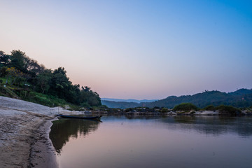 lake and mountains