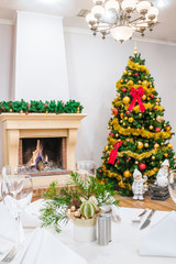 christmas tree in living room