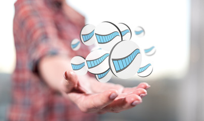 Concept of movies, video and cinema