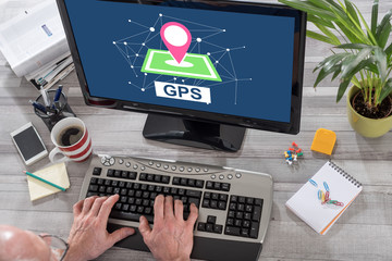 Gps concept on a computer