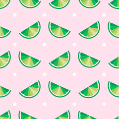 Citrus seamless pattern. lime slices, seamless pattern. tropical fruits print