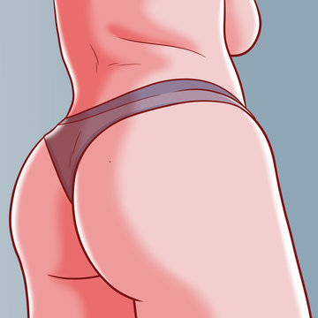 Woman's bottom in underwear