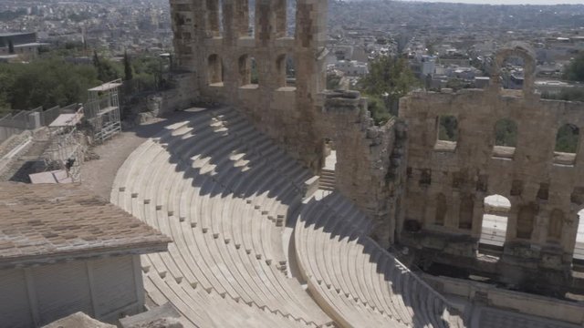 View of Odeon of Herodes Atticus, the Acropolis, Athens, Greece, Europe