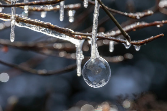 Icebubbles im Winter gefroren