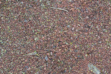 fine red gravel in the Park