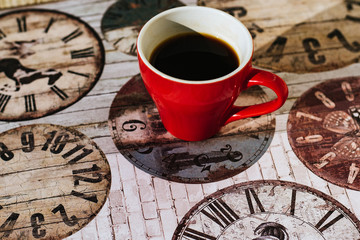 Great morning coffee in the red cup