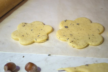 Cooking sweet cookies. Homemade cookies.