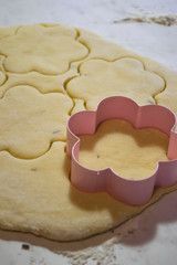 Cooking sweet cookies. Homemade cookies.