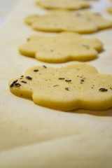 Cooking sweet cookies. Homemade cookies.