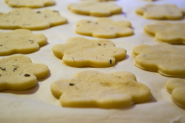 Cooking sweet cookies. Homemade cookies.