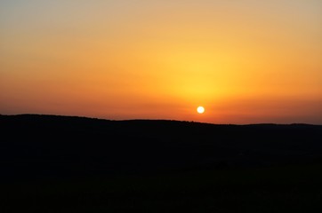 sunset/ sunrise in the park and a beautiful lake