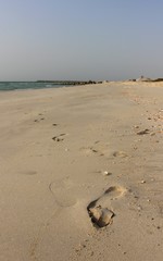 footprints in the sand