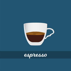 espresso coffee cup vector illustration